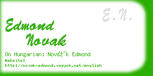 edmond novak business card